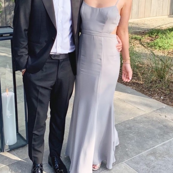 fame and partners cutout mermaid gown